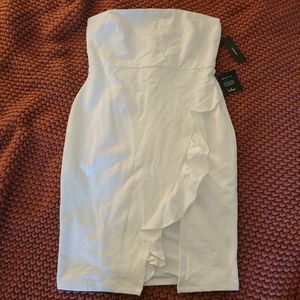 Lulu's White Strapless Bodycon Dress, size XL
